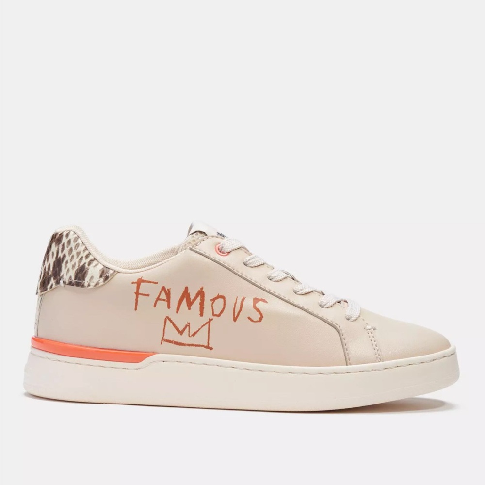 Beige and Orange Women's Sneakers